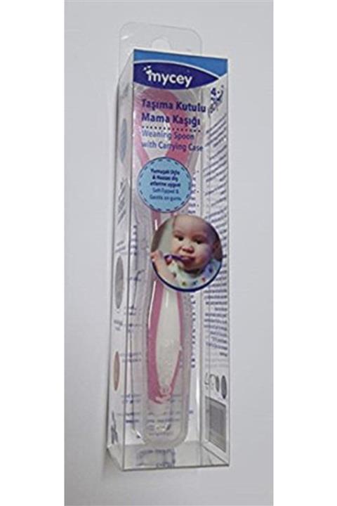 mycey Taşıma Kutulu Mama Kaşığı Pembe K:6004