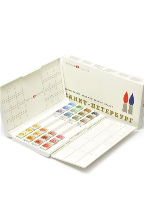 ST. PETERSBURG St Ptersburg Artısts Watercolours Set 24 Pans Plastıc Box P
