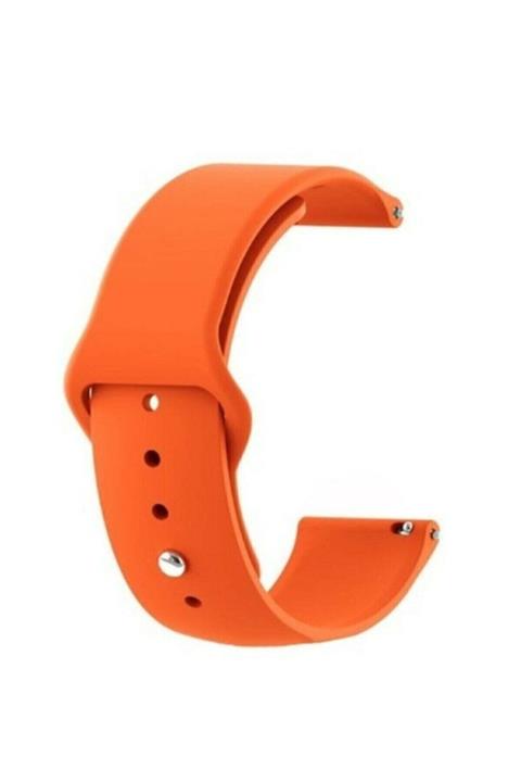 Tagomoon Amazfit Gts Ile Uyumlu Yumuşak Dokulu Turuncu Silikon Kordon Kayış (20mm)