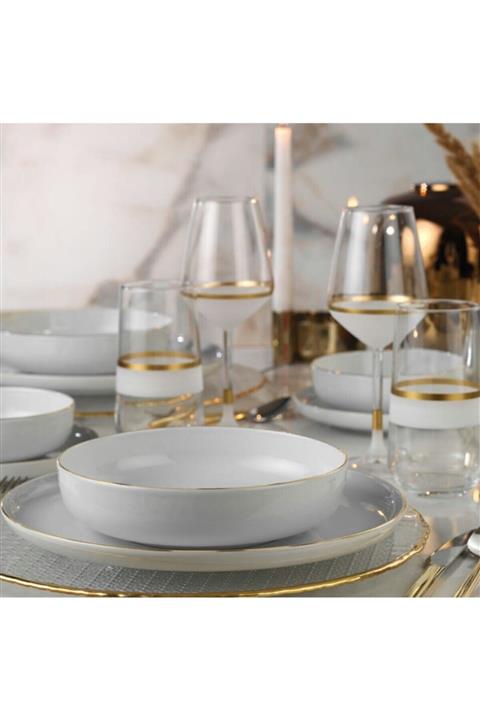 Kütahya Porselen Mood Altın File Yemek Takımı 24 Parça 6 Kişilik