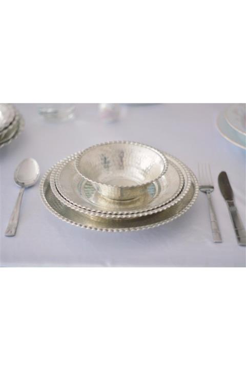 Bakır Concept Dar Kıvrımlı Bakır Yemek Takımı 6 Kişilik 24 Parça