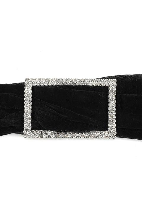 Hobi Dünya Kristal Taşlı Büyük Dikdörtgen Kemer Tokası