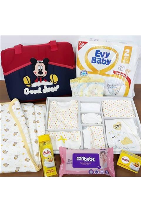 bebegen Sarı Anne Bebek Doğuma Hazırlık Çantası Seti
