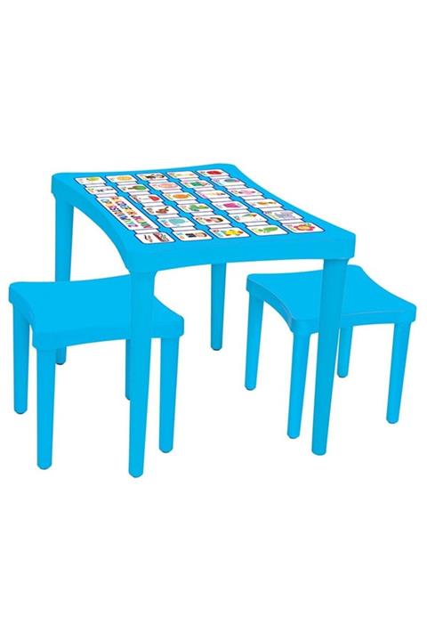 PİLSAN Story Iki Tabureli Masa Mavi 03-493