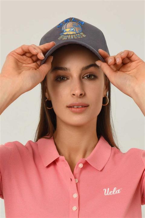 UCLA Anselmo Gri Baseball Cap Nakışlı Şapka