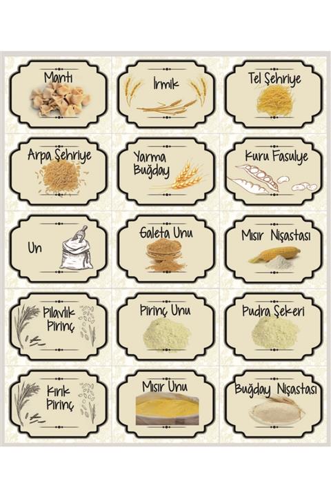 TELLGRAF Bakliyat Kavanozu Etiketi