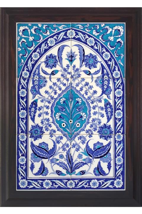 Armada Çini 40x60 Cm Ed 505 Mavi Beyaz Eldekoru Çini Pano