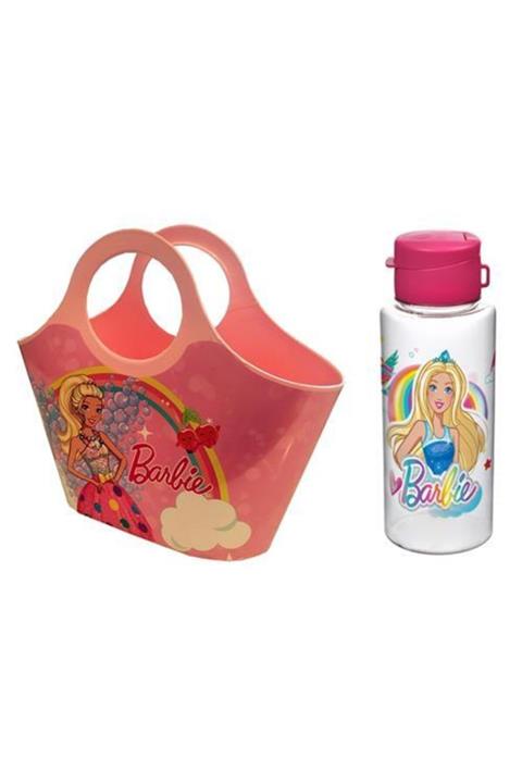 KaktüsKedi Barbie Çocuk Çantası Matara Seti 6'lı Paket 714228