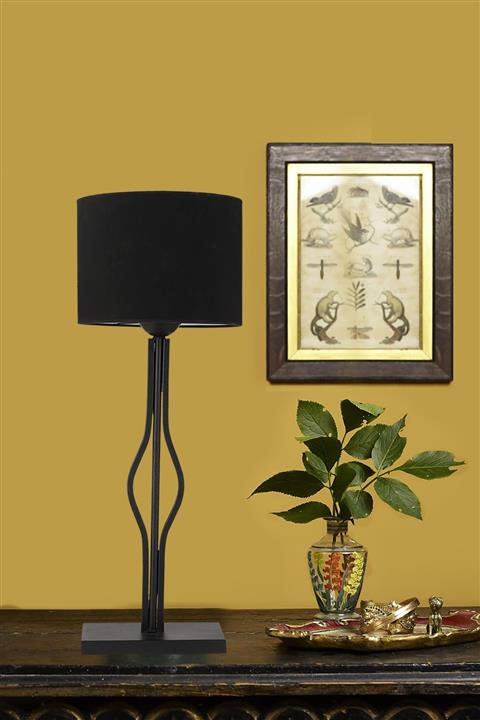 Apliqa Riruka Siyah Tasarım Modern Abajur