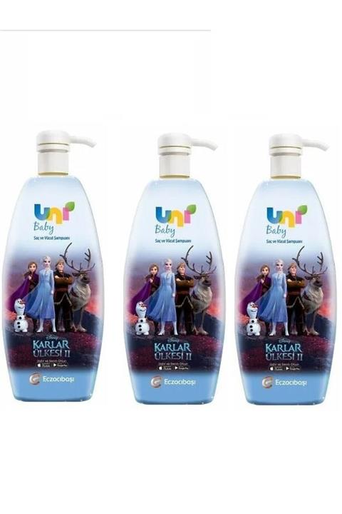 Uni Baby Frozen Saç Ve Vücut Şampuanı 700 ml *3 Adet