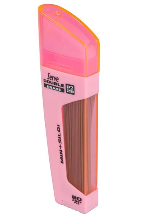 Serve Double Erase 0.7mm Şeker Pembe - Min & Silgi