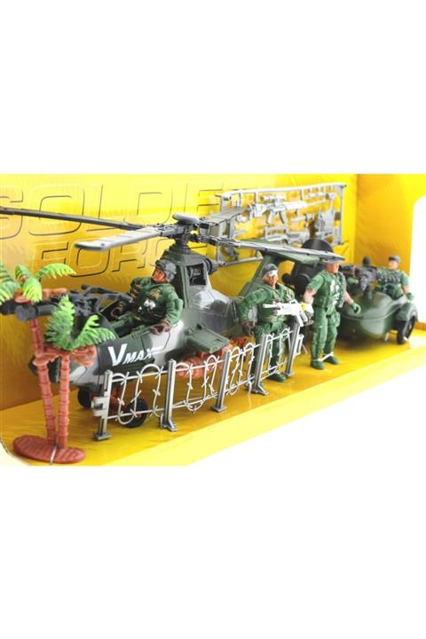 MEGA Motor Ve Helikopterli Askeri Oyun Seti