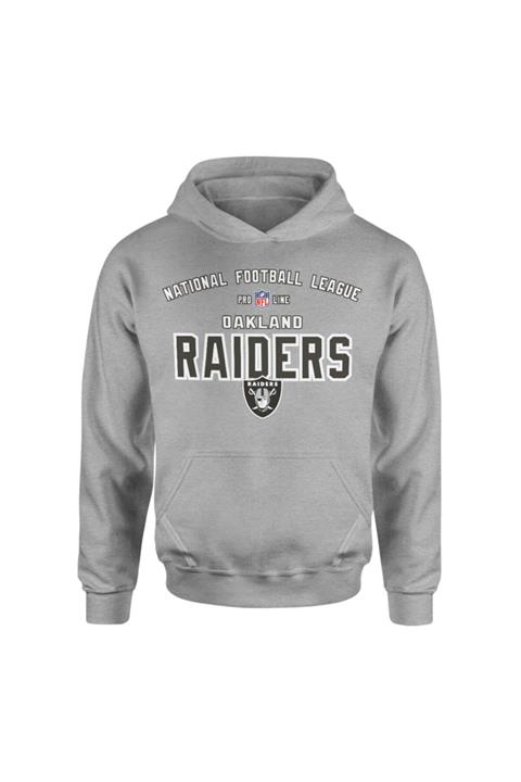 NSJ SPORTIVE Gri Oakland Raiders Hoodie