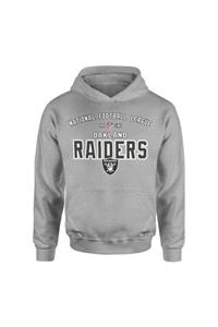 NSJ SPORTIVE Gri Oakland Raiders Hoodie