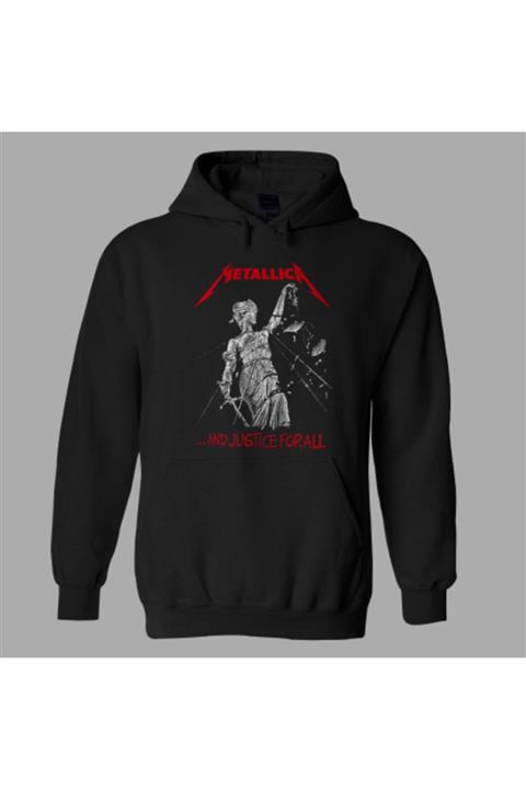 nrage Unisex Siyah Metallica And Justice For All Hoodie