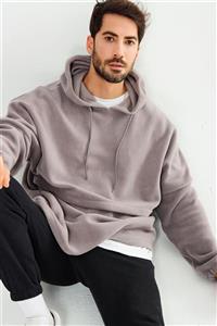 CHUBA Erkek Kapüşonlu Oversize Outdoor Retro Polar Hoodie 21w801