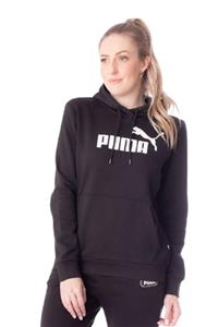 Puma Kadın Siyah Ess Logo Hoodıe Kapüşonlu Sweatshirt 586788-01