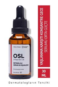 OSL Omega Skin Lab Retinol %0,5 Serum In Squalene Yaşlanma Karşıtı, Anti-aging Bakım, Leke Açma Ve Gözenek Sıkılaştırma