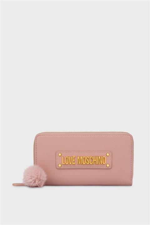 Love Moschino Logolu Aksesuar Detaylı Fermuarlı Cüzdan Kadın Cüzdan Jc5673pp0dkn0600