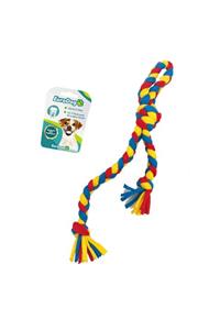 HİLALSHOP Eurodog Düğümlü Diş Ipi Sarı Mavi Kırmızı 42 Cm