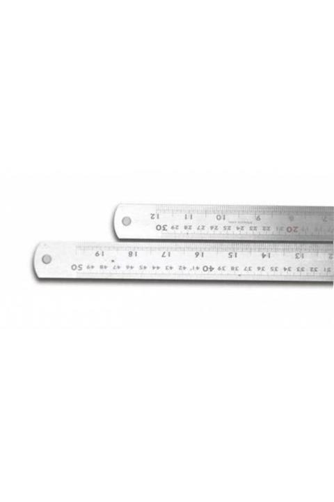 KRAF Çelik Cetvel 30 cm Inch Ölçülü