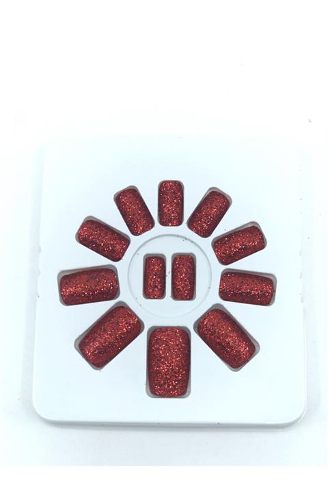 SHAKA Bordo Simli Takma Tırnak As 740