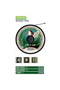 CARPZOOM Cz 1489 Skin Line-çamur Rengi 25 Lb, 20 Mt