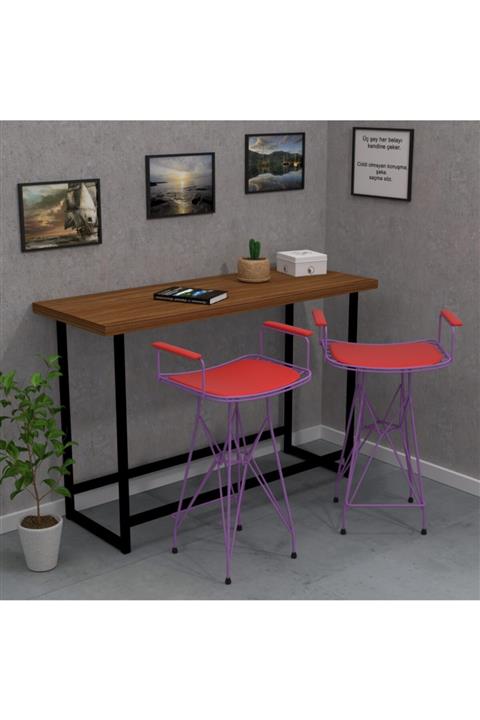 Kenzlife Knsz kafes tel bar taburesi 1 li artis65 morkrm kolçaklı ofis cafe bahçe mutfak