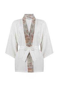 ERW'S Ekru Gold Kısa Kimono