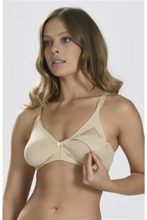 bubebek Organik Pamuklu Ten Rengi Emzirme Sütyeni