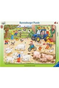 RAVENSBURGER 40 Parça Küçük Çerçeveli Puzzle Büyük Çiftlik 063321