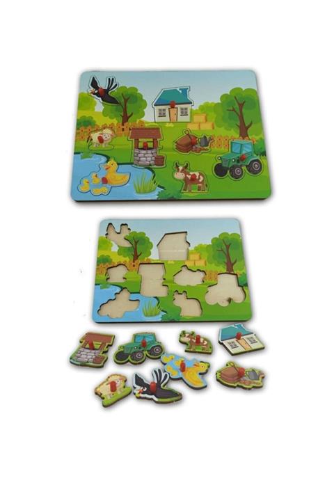 Eslem kids Eğitici Çiftlikdeki Hayvanlar Tutmalı Puzzle Bultak