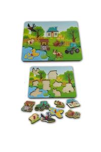 Eslem kids Eğitici Çiftlikdeki Hayvanlar Tutmalı Puzzle Bultak