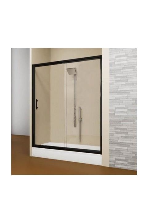 Duşakabincim 150 Cm Sürgülü Tek Kapılı Siyah Kabin