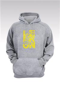 Tonny Mood Lebron James 124 Gri Kapşonlu Sweatshirt - Hoodie