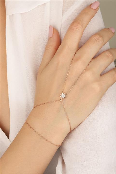 Mistik Silver Kadın Rose Yıldızlı Zirkon Taşlı Gümüş Şahmeran