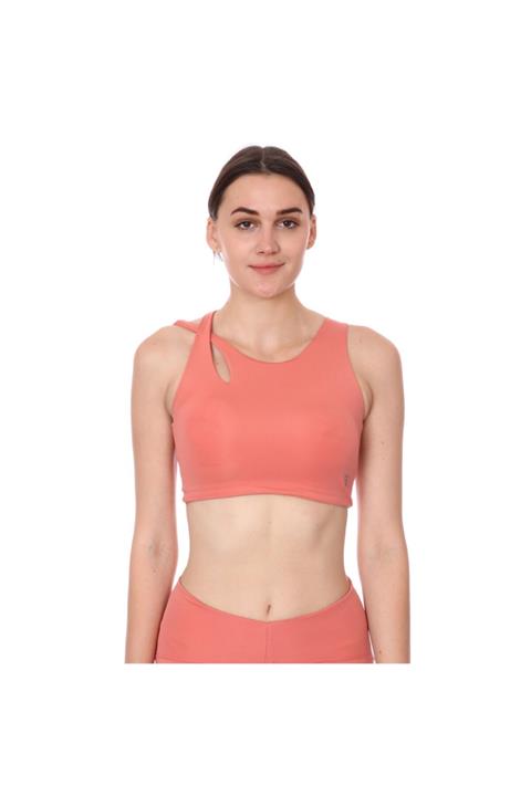 Sportive Spo Assymetric Bra Kadın Pembe Günlük Stil Sporcu Sütyeni 712109
