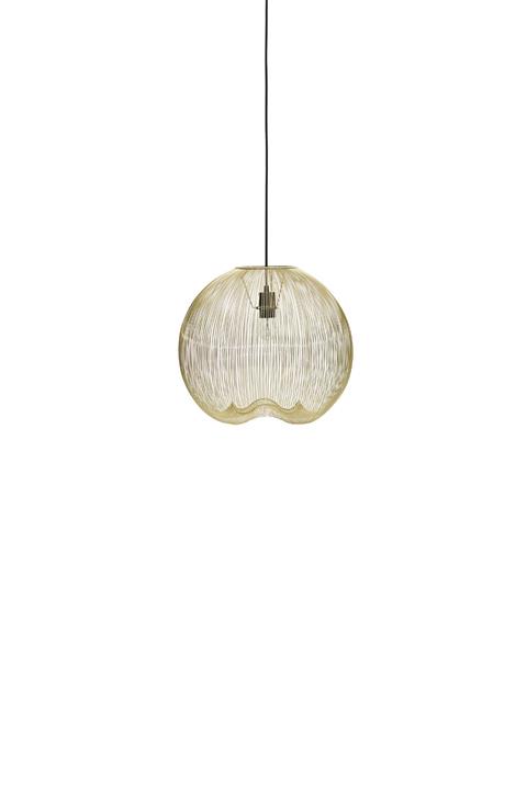 Enza Home WIRE Modern Tasarım Pirinç Metal Avize Altın Rengi (45 cm)