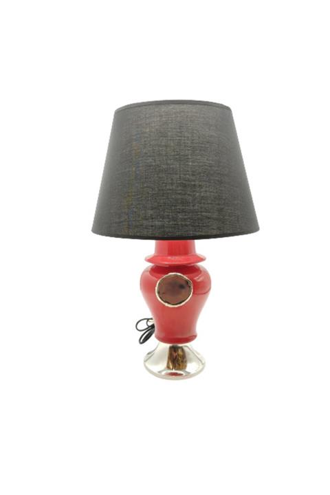 RAVİ Dekoratif Doğaltaşlı Seramik Şah Abajur 47 Cm