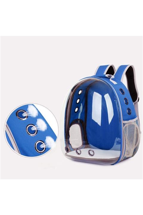 Ankaflex Şeffaf Astronot Çantası Seyahat Çantası Uzay Kapsülü Sırt Çantası Nefes Alınabilir Kedi Köpek Taşıma