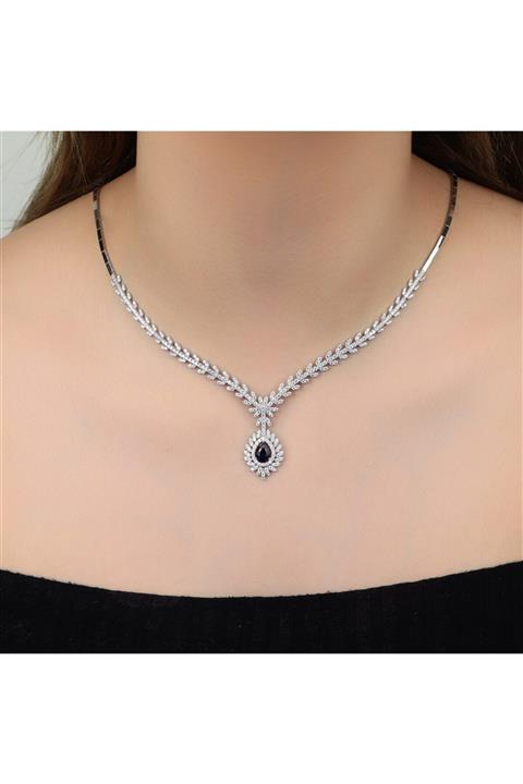 ArıkanlarGold 14 Ayar Safir Taşlı Set St 000605