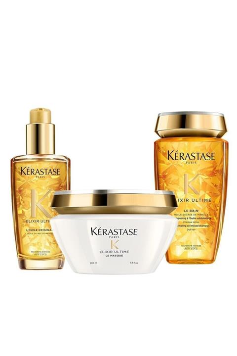 Kerastase Bakım Seti Şampuan 250 ml + Elixir Ultime Le Masque 200 ml + L'huile Originale Bakım Yağı 100 ml