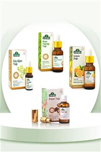 Arifoğlu Yağlı Saç Seti: Limon Yağı 20ml+Çay Ağacı Yağı 10ml+Argan Yağı 50ml+Nane Yaprağı Yağı 20ml