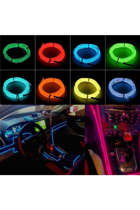 Vendortuning Araç Içi Aydınlatma Ip Neon Led Buz Mavisi 2 Metre