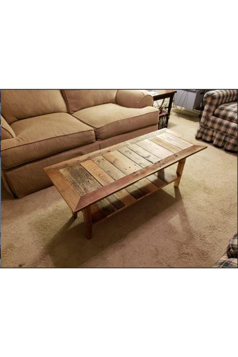 Woodart Ahşap Rustik Eskitme Orta Sehpa & Masa