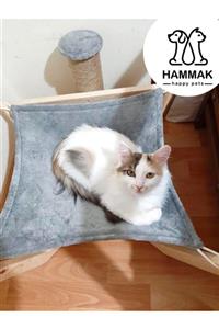 HAMMAK Ahşap Kedi Hamağı Yatağı - Evi - Yuvası (küçük Boy Hmk10)