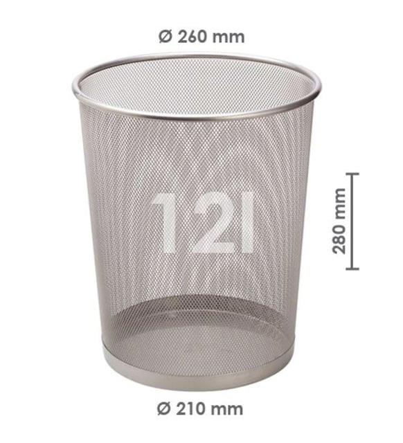 Bigpoint Metal Perfore Çöp Kovası Büyük Silver