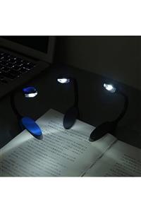 pratikbilgilerim Kitap Okuma Işığı Led Booklight Kıskaçlı Pilli Model Led Işık