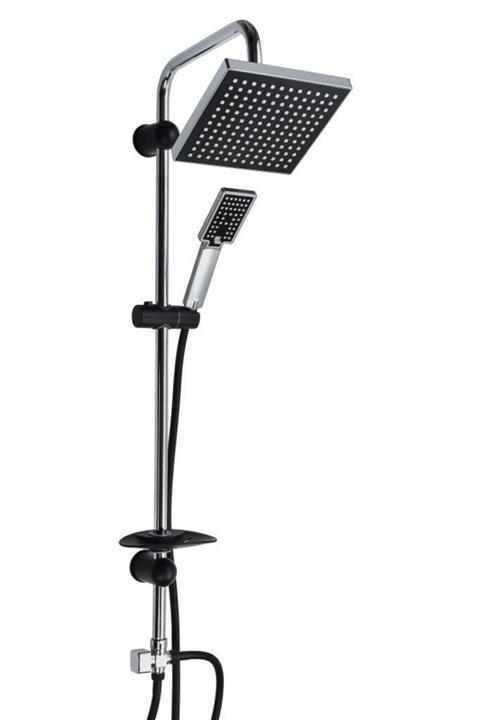 Vilas Villa Siyah Krom Prinç Yönlendirici Fonksiyonlu Duş Seti