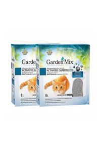 Gardenmix Bentonit Aktif Karbonlu Kedi Kumu 6 Lt X 2'li Paket